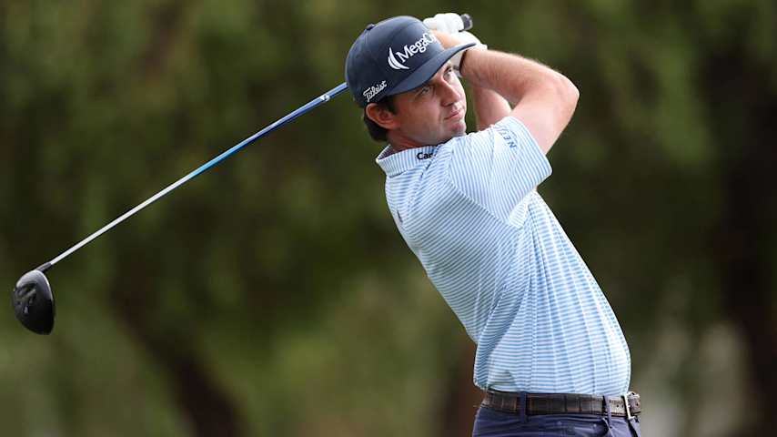 SCOTTSDALE, ARIZONA - FEBRUARY 09: J.T. Poston of the United States plays his shot from the fifth tee during the final round of the WM Phoenix Open 2025 at TPC Scottsdale on February 09, 2025 in Scottsdale, Arizona. (Photo by Christian Petersen/Getty Images)