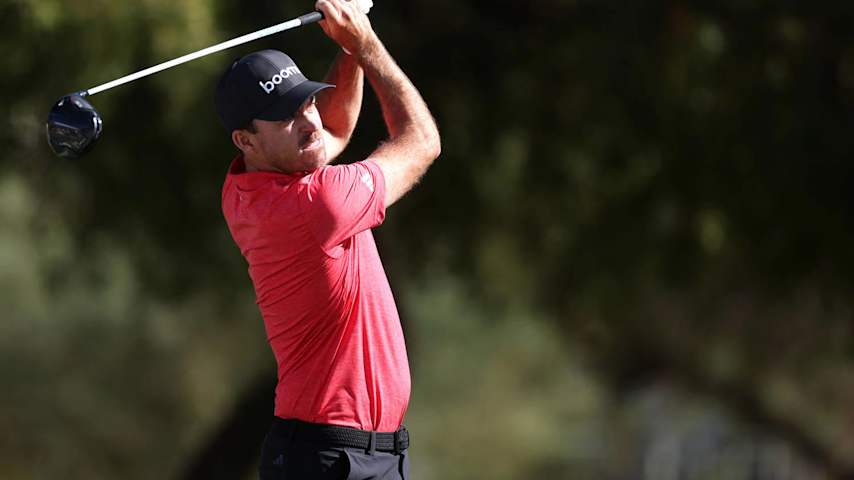 SCOTTSDALE, ARIZONA - FEBRUARY 07: Nick Taylor of Canada plays his shot from the fifth tee during the second round of the WM Phoenix Open 2025 at TPC Scottsdale on February 07, 2025 in Scottsdale, Arizona. (Photo by Andy Lyons/Getty Images)