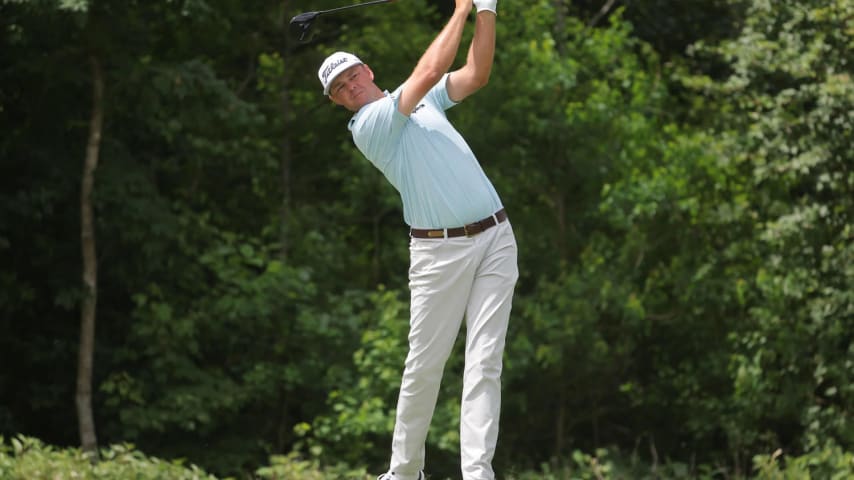 AVONDALE, LOUISIANA - APRIL 27: Patton Kizzire of the United States plays his shot from the fifth tee during the third round of the Zurich Classic of New Orleans at TPC Louisiana on April 27, 2024 in Avondale, Louisiana. (Photo by Jonathan Bachman/Getty Images)
