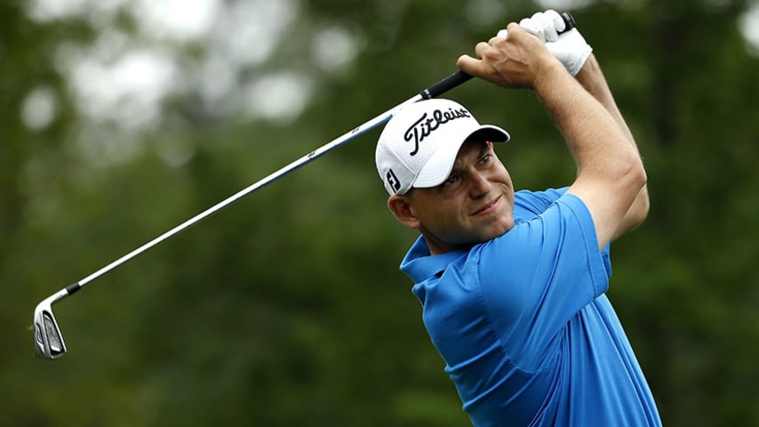HUMBLE, TX - APRIL 03:  Bill Haas of the United States plays a shot on the ninth tee during round one of the Shell Houston Open at the Golf Club of Houston on April 3, 2014 in Humble, Texas.  (Photo by Scott Halleran/Getty Images)