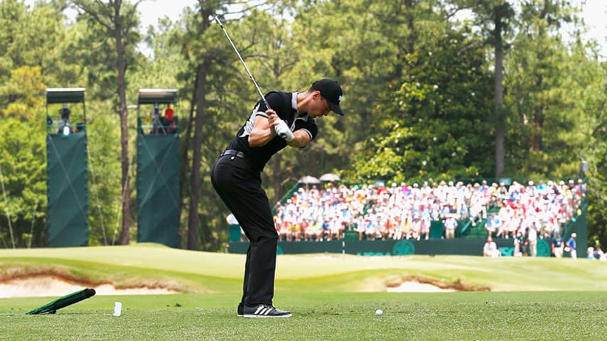 PINEHURST, NC - JUNE 13: Martin Kaymer of Germany hits his tee shot on the ninth hole during the second round of the 114th U.S. Open at Pinehurst Resort & Country Club, Course No. 2 on June 13, 2014 in Pinehurst, North Carolina. (Photo by Sam Greenwood/Getty Images)
