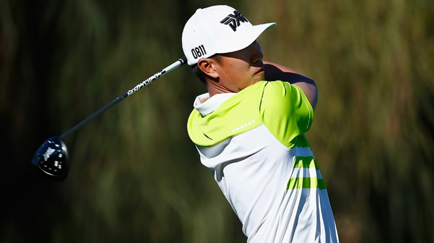 SCOTTSDALE, AZ - FEBRUARY 05: James Hahn tees off on the second hole during the second round of the Waste Management Phoenix Open at TPC Scottsdale on February 5, 2016 in Scottsdale, Arizona. (Photo by Scott Halleran/Getty Images)