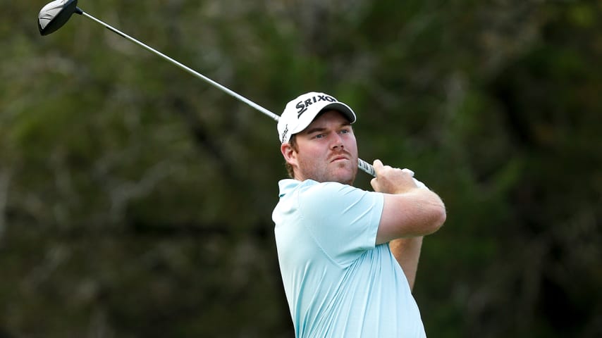 SAN ANTONIO, TX - APRIL 19:  Grayson Murray plays his shot from the fifth tee during the first round of the Valero Texas Open at TPC San Antonio AT&T Oaks Course on April 19, 2018 in San Antonio, Texas.  (Photo by Michael Reaves/Getty Images)