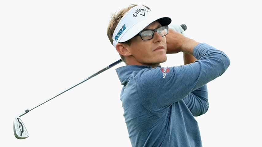 SOUTHAMPTON, NY - JUNE 15: Dylan Meyer of the United States plays his shot from the seventh tee during the second round of the 2018 U.S. Open at Shinnecock Hills Golf Club on June 15, 2018 in Southampton, New York.  (Photo by Andrew Redington/Getty Images)