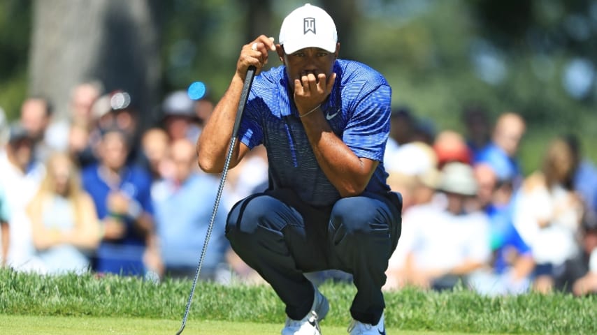 4-way tie for lead at THE NORTHERN TRUST as Woods stalls