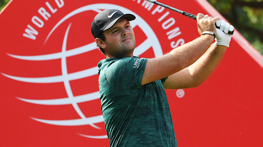 SHANGHAI, CHINA - OCTOBER 25:  Patrick Reed of the United States plays his shot from the tenth tee during the first round of the WGC - HSBC Champions at Sheshan International Golf Club on October 25, 2018 in Shanghai, China.  (Photo by Ross Kinnaird/Getty Images)