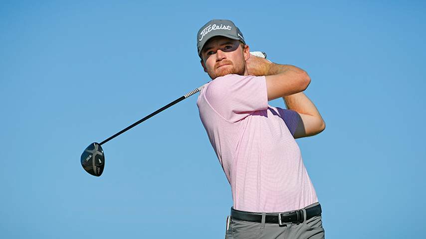 CHANDLER, AZ - DECEMBER 09: Danny Walker plays a tee shot on the second hole during the final round of the Web.com Tour Qualifying Tournament at Whirlwind Golf Club (The Cattail) on December 9, 2018 in Chandler, Arizona. (Photo by Stan Badz/PGA TOUR)