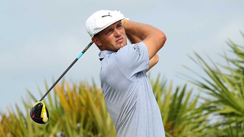 NASSAU, BAHAMAS - DECEMBER 01: Bryson DeChambeau of the United States follows his tee shot to the fourth green during round three of the Hero World Challenge at Albany, Bahamas on December 01, 2018 in Nassau, Bahamas. (Photo by Rob Carr/Getty Images)
