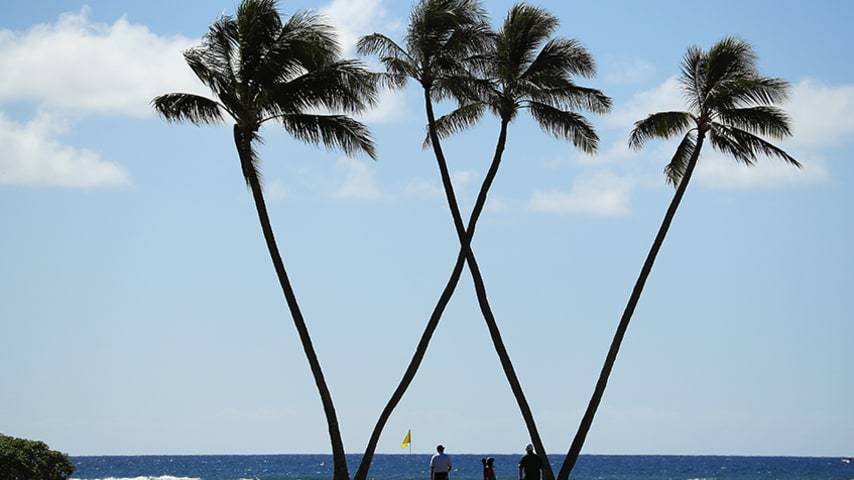 HONOLULU, HI - JANUARY 08:  Jim Herman of the United States walks on the 16th green during a practice round ahead of the Sony Open In Hawaii at Waialae Country Club on January 8, 2019 in Honolulu, Hawaii.  (Photo by Sam Greenwood/Getty Images)