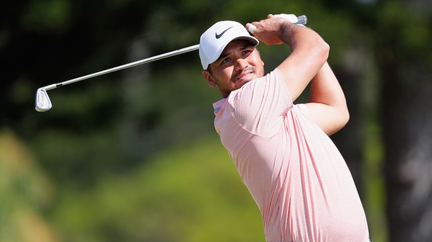 LAHAINA, HI - JANUARY 04:  Jason Day of Australia plays his shot from the second tee during the second round of the Sentry Tournament of Champions at the Plantation Course at Kapalua Golf Club on January 4, 2019 in Lahaina, Hawaii.  (Photo by Kevin C. Cox/Getty Images)