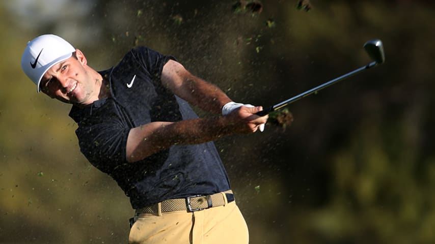 SCOTTSDALE, ARIZONA - JANUARY 31: Denny McCarthy plays his second shot on the second hole during the first round of the Waste Management Phoenix Open at TPC Scottsdale on January 31, 2019 in Scottsdale, Arizona. (Photo by Christian Petersen/Getty Images)