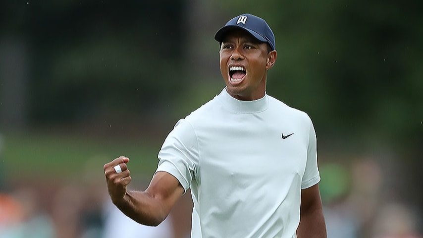 Tiger Woods one shot back at the Masters entering the weekend