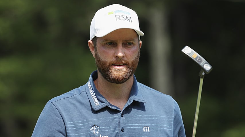 NORTON, MA - AUGUST 31:  Chris Kirk of the United States walks on the 16th green during the first round of the Dell Technologies Championship at TPC Boston on August 31, 2018 in Norton, Massachusetts.  (Photo by Patrick Smith/Getty Images)