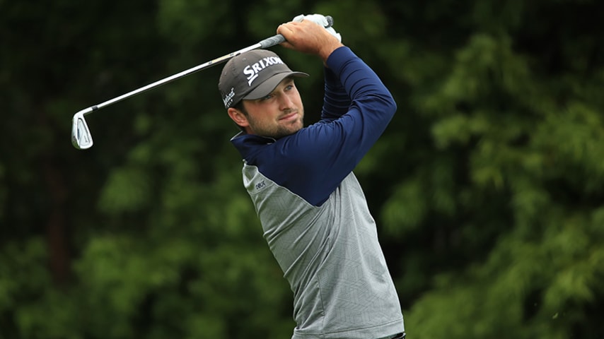 PEBBLE BEACH, CALIFORNIA - JUNE 14: Chip McDaniel of the United States plays a shot from the 12th tee during the second round of the 2019 U.S. Open at Pebble Beach Golf Links on June 14, 2019 in Pebble Beach, California. (Photo by Andrew Redington/Getty Images)