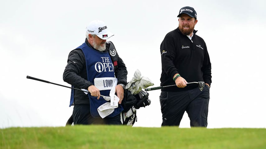 PORTRUSH, NORTHERN IRELAND - JULY 18: Shane Lowry of Ireland walks down the 15th fairway during the first round of the 148th Open Championship held on the Dunluce Links at Royal Portrush Golf Club on July 18, 2019 in Portrush, United Kingdom. (Photo by Stuart Franklin/Getty Images)