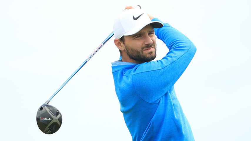 PORTRUSH, NORTHERN IRELAND - JULY 18: Kyle Stanley of the United States tees off the 11th during the first round of the 148th Open Championship held on the Dunluce Links at Royal Portrush Golf Club on July 18, 2019 in Portrush, United Kingdom. (Photo by Andrew Redington/Getty Images)