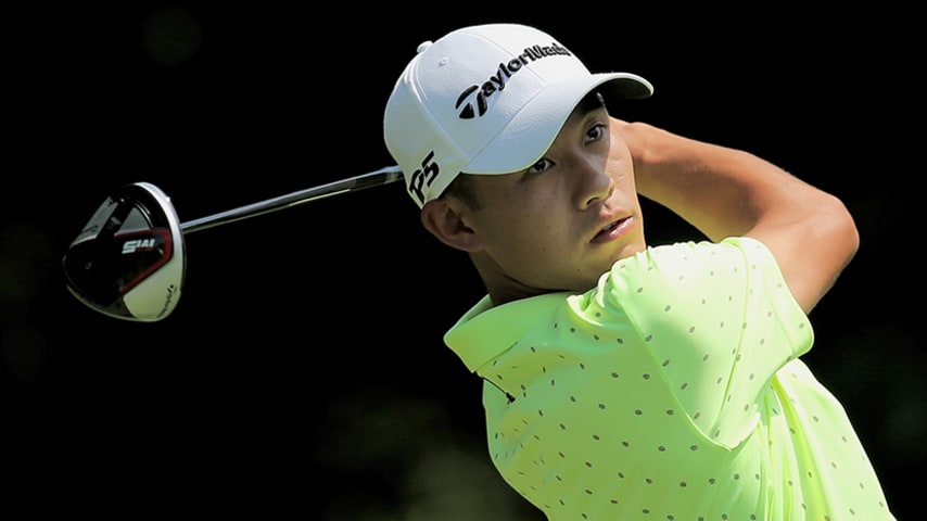 SILVIS, ILLINOIS - JULY 14:  Collin Morikawa plays his shot from the second tee during the final round of the John Deere Classic at TPC Deere Run on July 14, 2019 in Silvis, Illinois. (Photo by Dylan Buell/Getty Images)