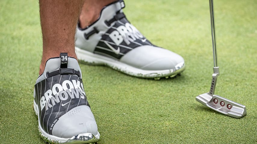 Koepka wears 'Brooks Knows' shoes to honor pro-am partner Bo Jackson