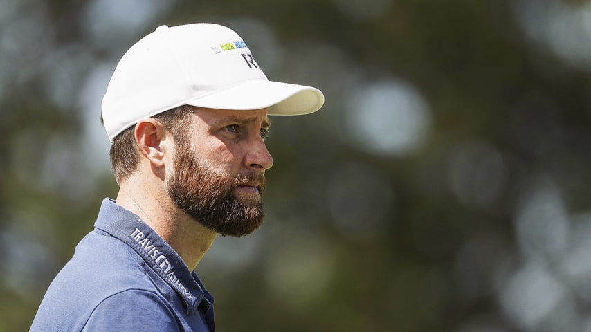 NORTON, MA - AUGUST 31:  Chris Kirk of the United States looks on during the first round of the Dell Technologies Championship at TPC Boston on August 31, 2018 in Norton, Massachusetts.  (Photo by Patrick Smith/Getty Images)