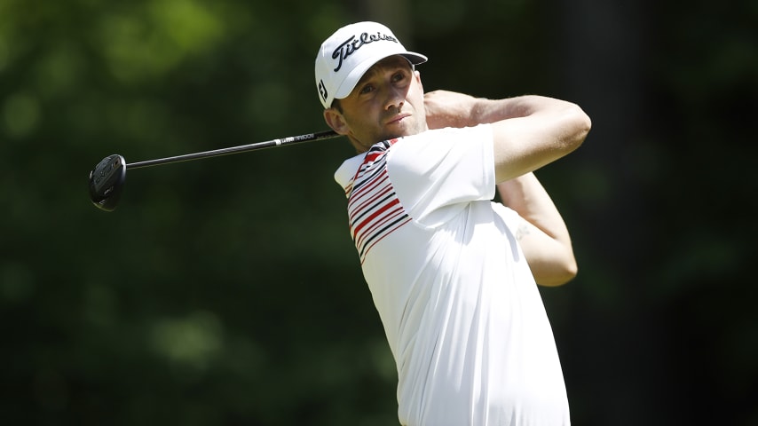 HAMILTON, ONTARIO - JUNE 08: Ben Silverman of Canada plays his shot from the seventh tee during the third round of the RBC Canadian Open at Hamilton Golf and Country Club on June 08, 2019 in Hamilton, Canada. (Photo by Mark Blinch/Getty Images)