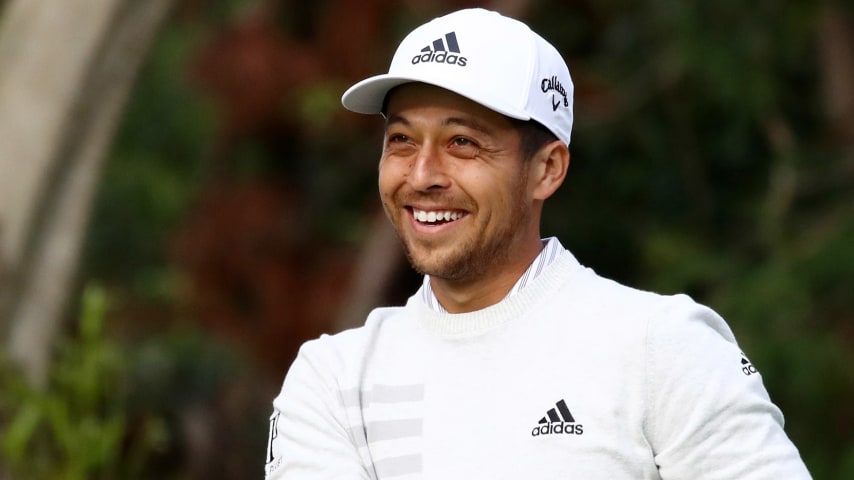 INZAI, JAPAN - OCTOBER 28: Xander Schauffele of the United States smiles after his tee shot on the 13th hole during the final round of the Zozo Championship at Accordia Golf Narashino Country Club on October 28, 2019 in Inzai, Chiba, Japan. (Photo by Chung Sung-Jun/Getty Images)
