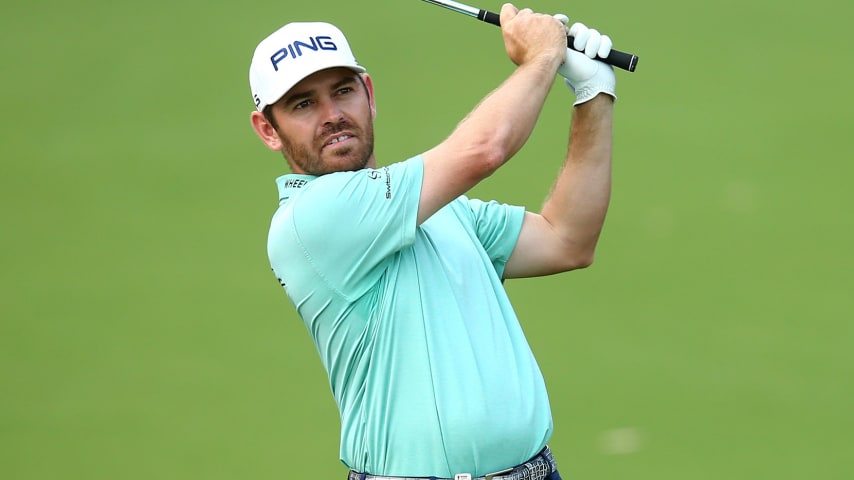 SYDNEY, AUSTRALIA - DECEMBER 08: Louis Oosthuizen of South Africa plays an approach shot on the 17th hole during day four of the 2019 Australian Golf Open at The Australian Golf Club on December 08, 2019 in Sydney, Australia. (Photo by Jason McCawley/Getty Images)