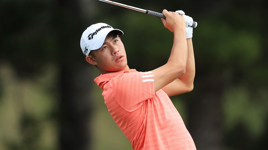 KAPALUA, HAWAII - JANUARY 02: Collin Morikawa of the United States plays his shot from the second tee during the first round of the Sentry Tournament Of Champions at the Kapalua Plantation Course on January 02, 2020 in Kapalua, Hawaii. (Photo by Sam Greenwood/Getty Images)