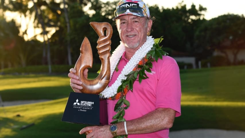 Miguel Angel Jimenez beats Ernie Els and Fred Couples in playoff at Hualalai