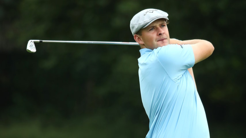 JOHANNESBURG, SOUTH AFRICA - JANUARY 10: Harry Hall of England plays his second shot on the first hole during Day 2 of the South African Open at Randpark Golf Club on January 10, 2020 in Johannesburg, South Africa. (Photo by Warren Little/Getty Images)