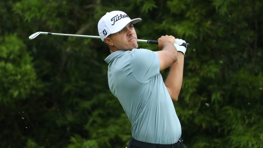 PEBBLE BEACH, CALIFORNIA - JUNE 13: Joseph Bramlett of the United States plays a shot from the 12th tee during the first round of the 2019 U.S. Open at Pebble Beach Golf Links on June 13, 2019 in Pebble Beach, California. (Photo by Warren Little/Getty Images)