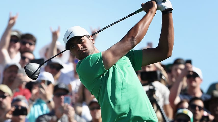 Tony Finau leads Webb Simpson by one shot at the Waste Management Phoenix Open