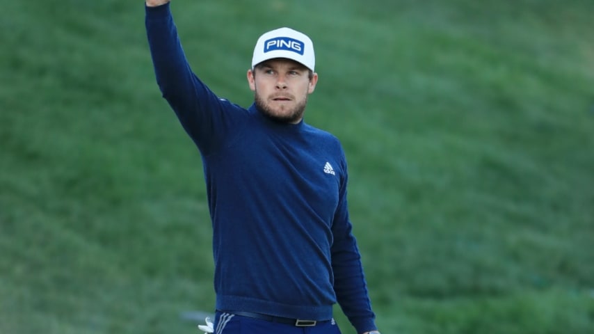 Tyrrell Hatton survives tough conditions to lead Arnold Palmer Invitational presented by Mastercard