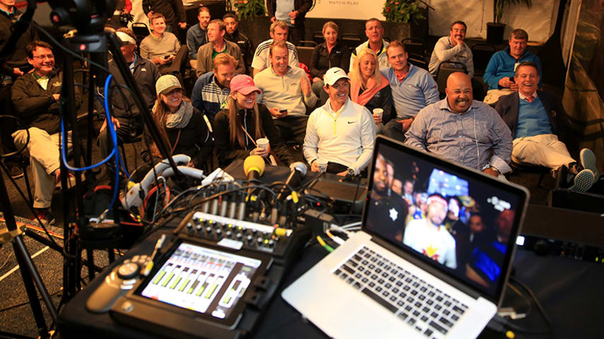 The night Rory McIlroy watched boxing in the media center	