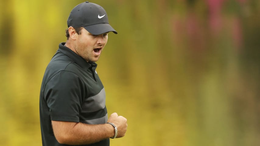 MEXICO CITY, MEXICO - FEBRUARY 23: Patrick Reed of the United States celebrates his birdie on the 17th green during the final round of the World Golf Championships Mexico Championship at Club de Golf Chapultepec on February 23, 2020 in Mexico City, Mexico. (Photo by Rob Carr/Getty Images)