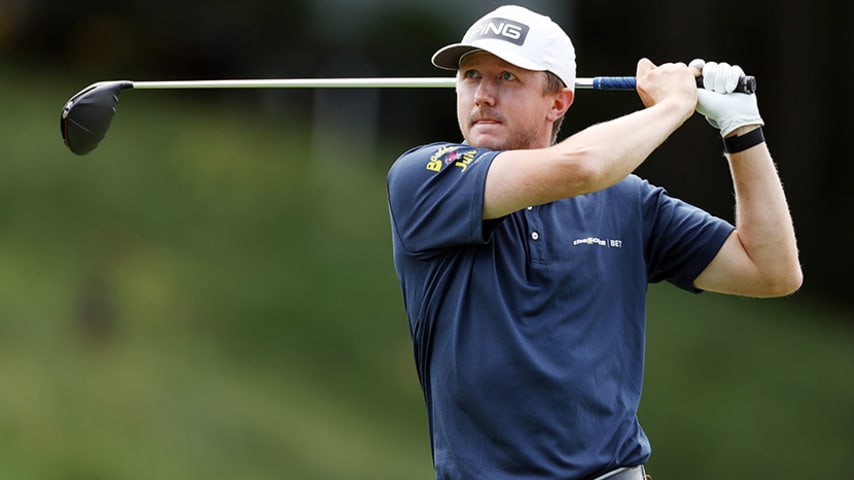 Mackenzie Hughes shoots 60, leads the Travelers Championship