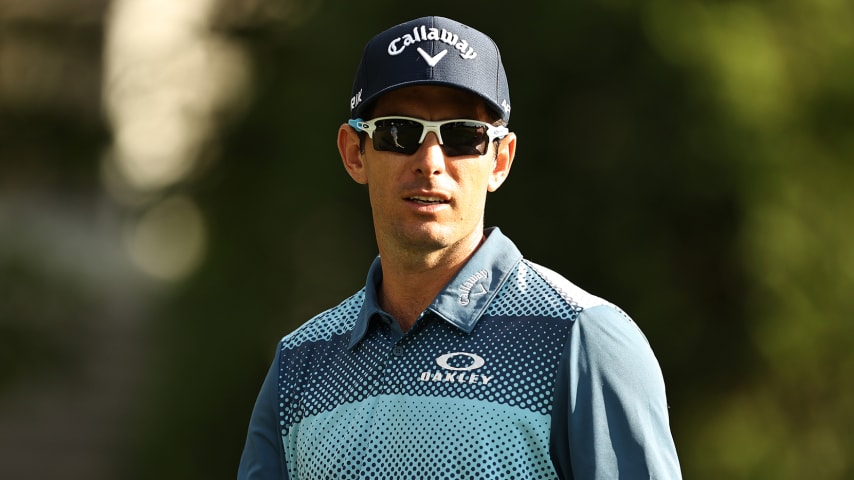 CROMWELL, CONNECTICUT - JUNE 25: Dylan Frittelli of South Africa walks off the ninth green during the first round of the Travelers Championship at TPC River Highlands on June 25, 2020 in Cromwell, Connecticut. (Photo by Elsa/Getty Images)