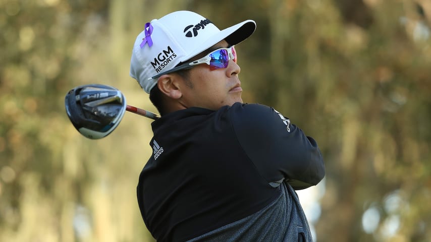 PEBBLE BEACH, CALIFORNIA - FEBRUARY 06:  Kurt Kitayama of the United States plays his shot from the 13th tee during the during the first round of the AT&T Pebble Beach Pro-Am at Spyglass Hill Golf Course on February 06, 2020 in Pebble Beach, California. (Photo by Sean M. Haffey/Getty Images)