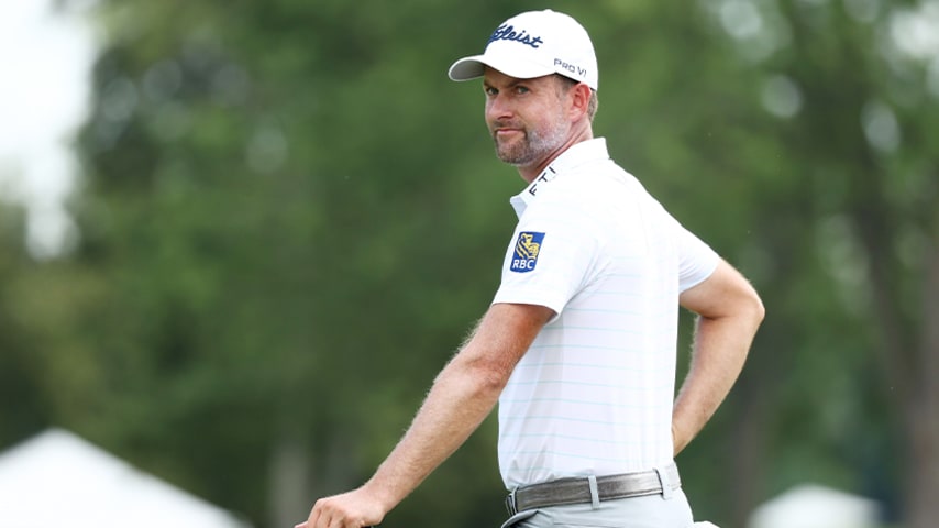 Webb Simpson, Chris Kirk tied for lead at Rocket Mortgage Classic