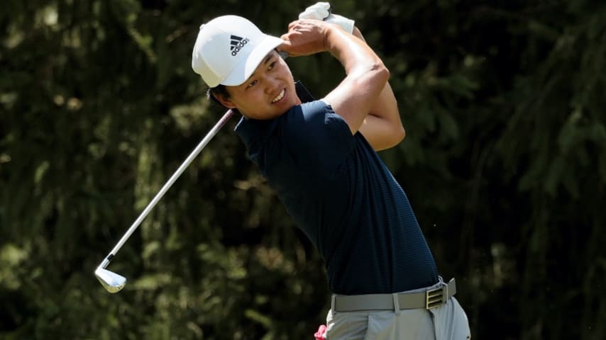 Brandon Wu takes second-round lead at Price Cutter Charity Championship presented by Dr Pepper