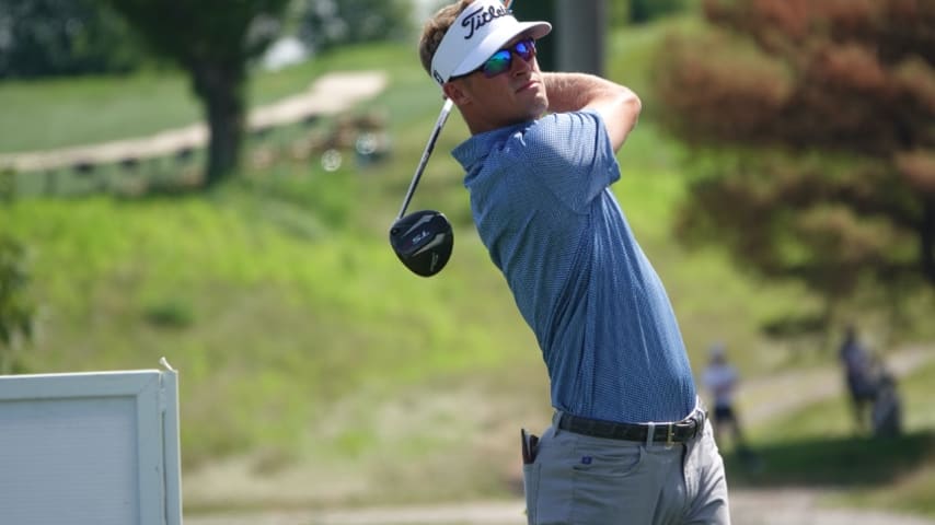 Tyson Alexander takes second-round lead at Pinnacle Bank Championship presented by Aetna