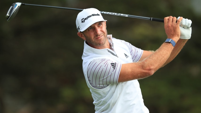 Dustin Johnson emerges from a pack to lead PGA Championship