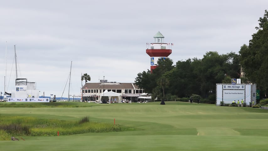 HILTON HEAD ISLAND, SOUTH CAROLINA - JUNE 16: A general view of the course during a practice round prior to the RBC Heritage on June 16, 2020 at Harbour Town Golf Links in Hilton Head Island, South Carolina. (Photo by Streeter Lecka/Getty Images)