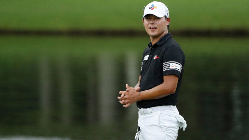 Kim takes lead after 54 holes at the Wyndham Championship