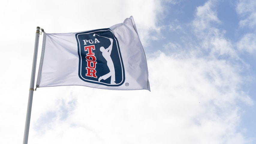 GREAT EXUMA, BAHAMAS - JANUARY 12: PGA TOUR flag during the first round of the Korn Ferry Tour's The Bahamas Great Exuma Classic at Sandals Emerald Bay golf course on January 12, 2020 in Great Exuma, Bahamas. (Photo by Ben Jared/PGA TOUR via Getty Images)