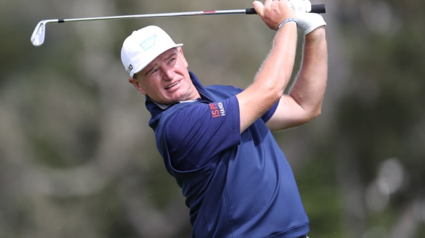 Ernie Els takes one-shot lead at Pebble Beach in PURE Insurance Championship