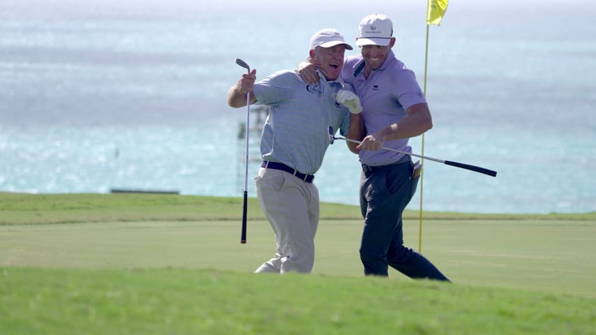 Fred Funk's chip-in seals made cut at Bermuda Championship