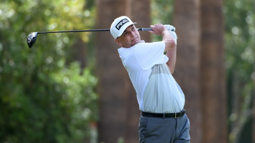 Sutherland leads by five shots in Charles Schwab Cup Championship