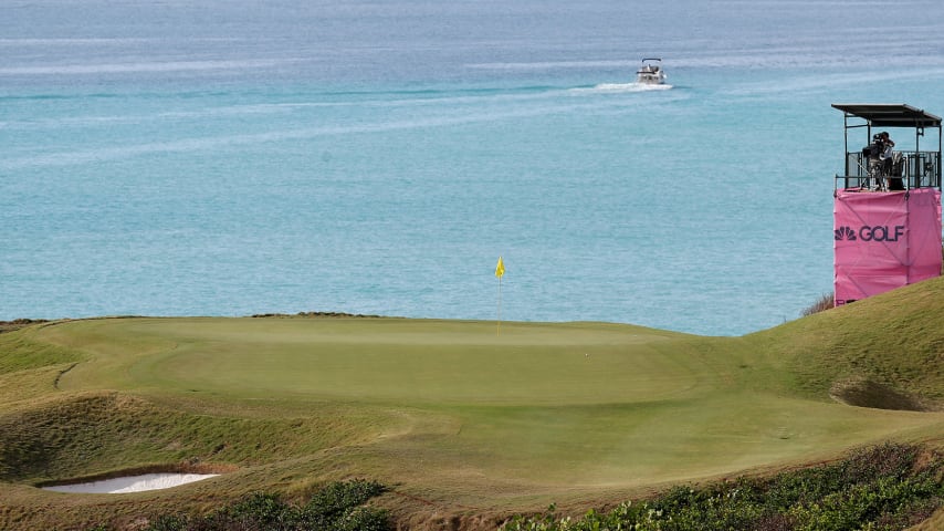 SOUTHAMPTON, BERMUDA - NOVEMBER 03: A general view of the 16th green during the final round of the Bermuda Championship at Port Royal Golf Course on November 03, 2019 in Southampton, Bermuda. (Photo by Rob Carr/Getty Images)