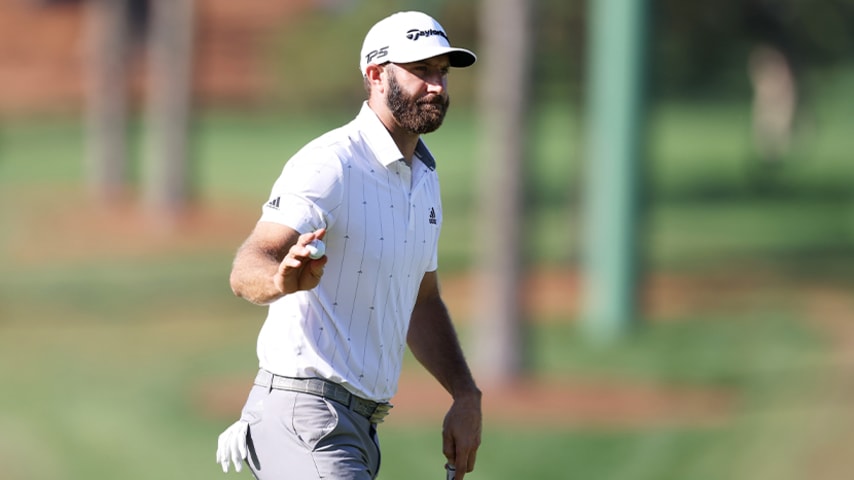 Dustin Johnson takes four-shot lead into Masters final round