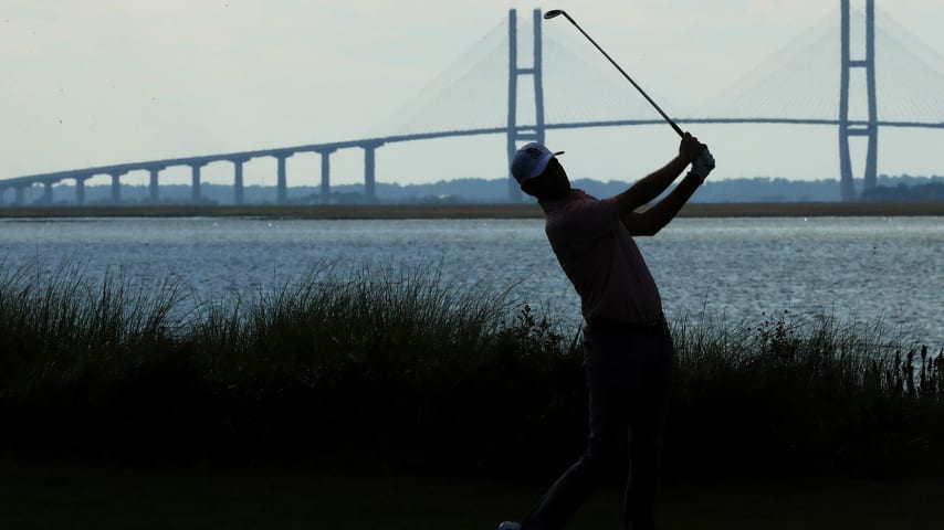 ST SIMONS ISLAND, GEORGIA - NOVEMBER 23: Brendon Todd of the United States plays a shot on the 14th hole during the third round of the RSM Classic on the Seaside course at Sea Island Golf Club on November 23, 2019 in St Simons Island, Georgia. (Photo by Streeter Lecka/Getty Images)